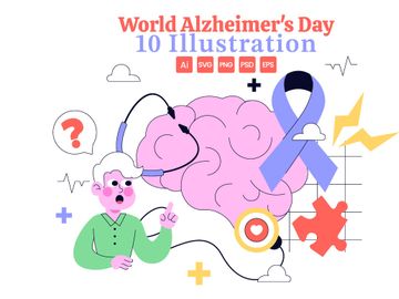 10 World Alzheimer's Day Illustration