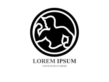 Vector object and Icons for Sport Label  Gym Badge  Fitness Logo Design