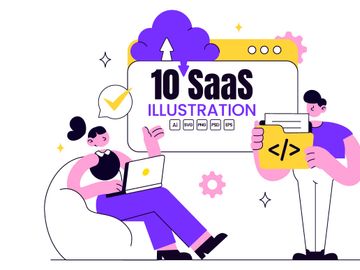 10 SaaS Vector Illustration