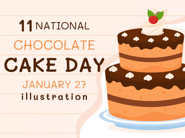 11 National Chocolate Cake Day Illustration