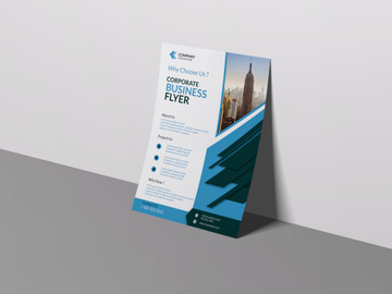 Grow Business Flyer Green Shape Design Modern