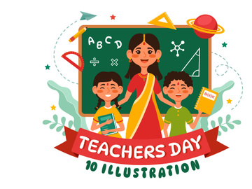 10 Teacher Day in India Illustration