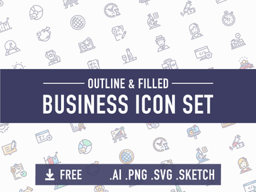 Business icon set