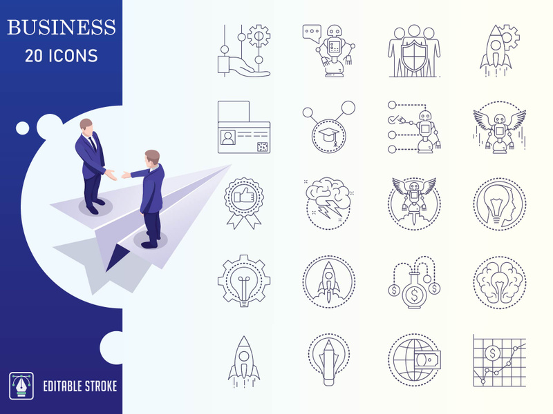 Outline : Business And Finance Icon set