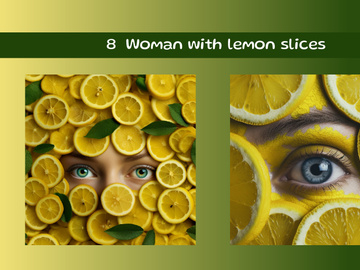 Woman with lemon slices