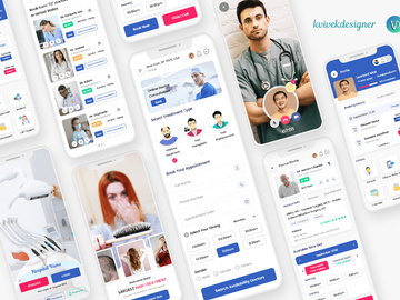 Hair Care Clinic with Online Doctor Consultation Mobile App UI Kit