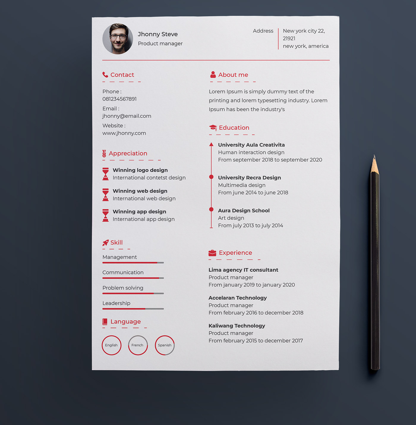 免费简历模板(Free Resume Template)插图