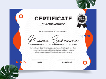 Modern certificate design template