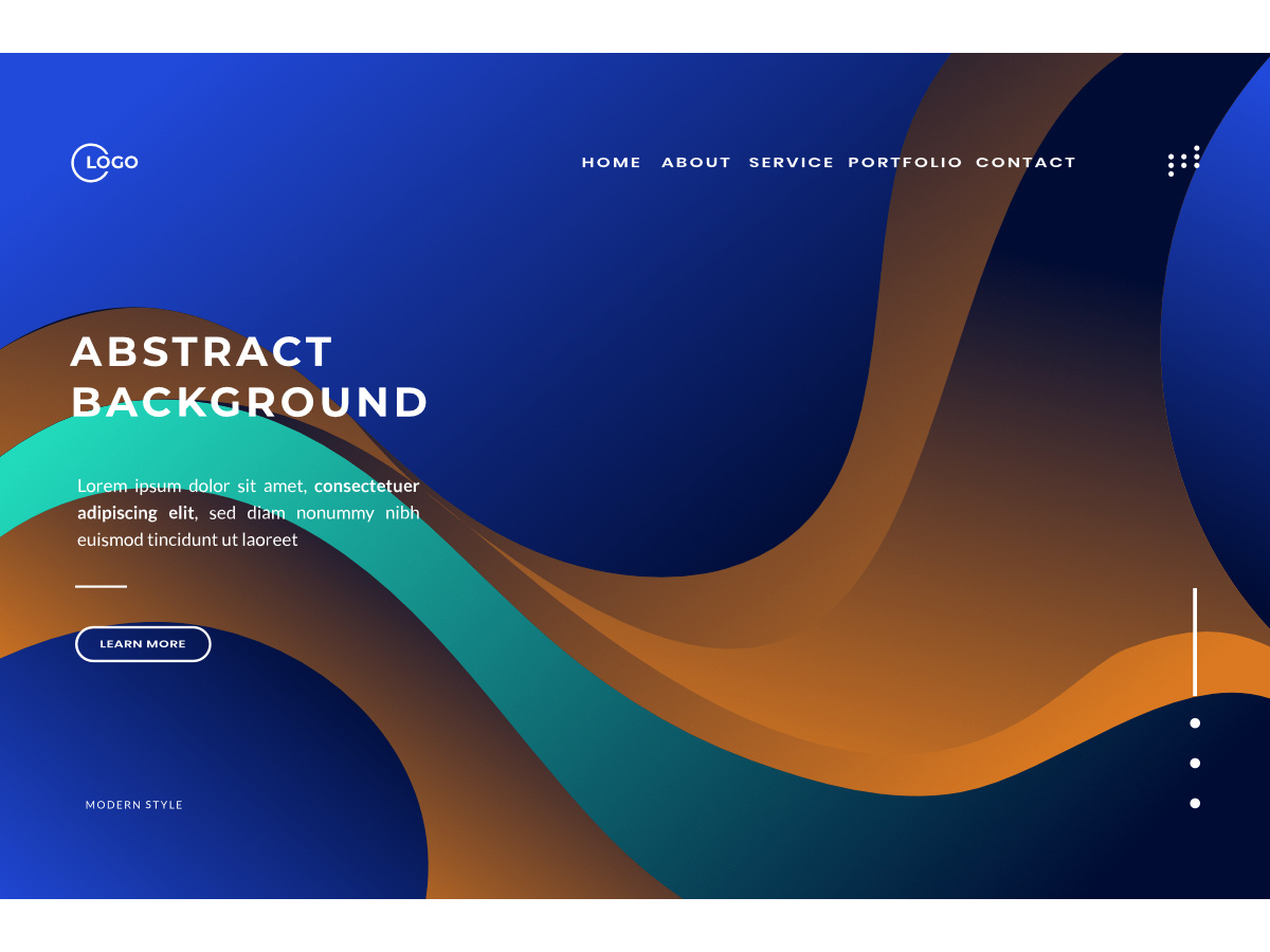 3D Navy Blue Aesthetic Abstract Background