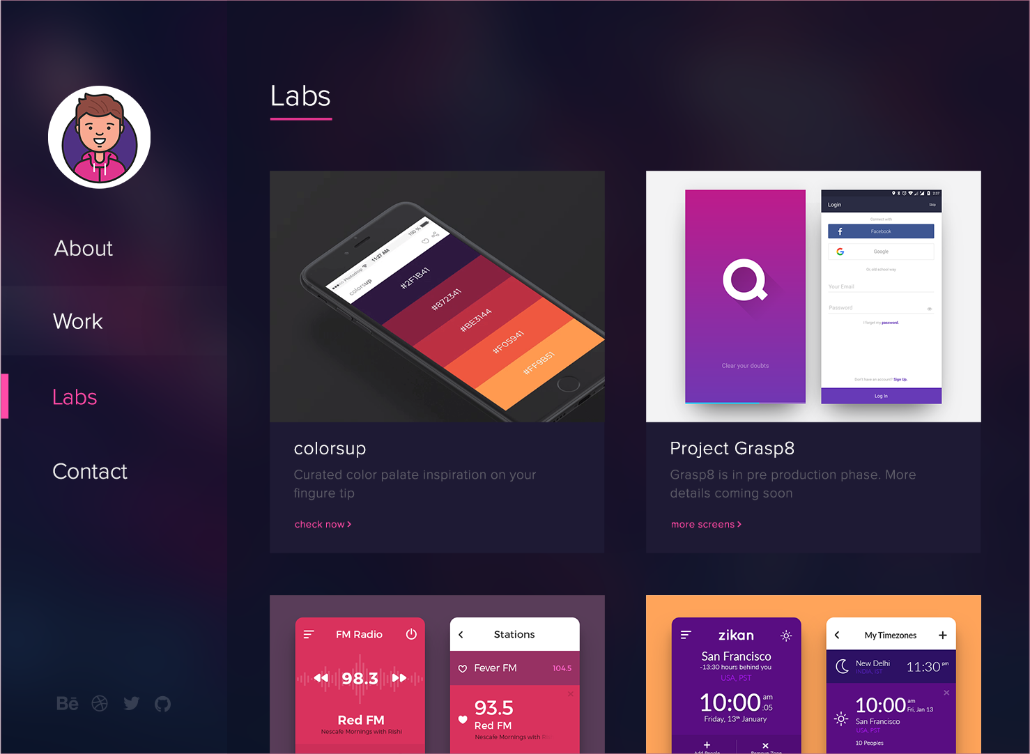 Glazzy - 免费作品集模板(Glazzy - Free Portfolio Template)插图4