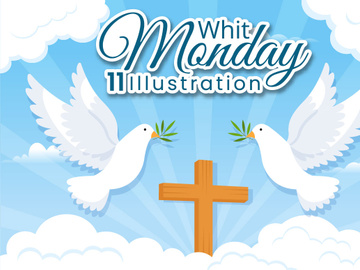 11 Whit Monday Vector Illustration