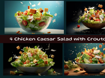 Chicken Caesar Salad with Croutons