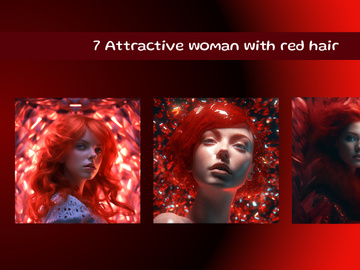 Attractive woman with red hair