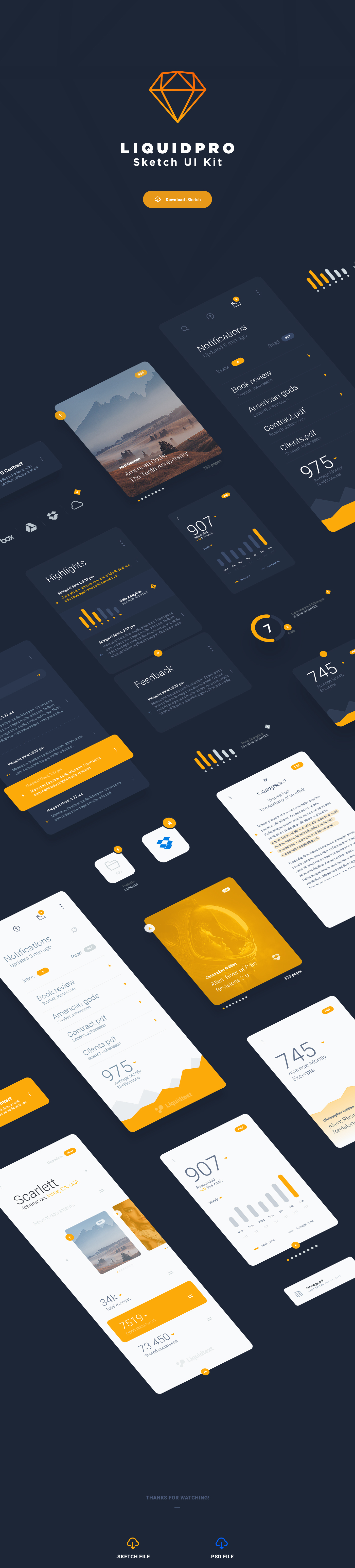 LiquidPro - Sketch UI Kit(LiquidPro - Sketch UI Kit)插图2