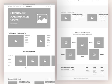 Footwear-E-Commerce Website Wireframe Design