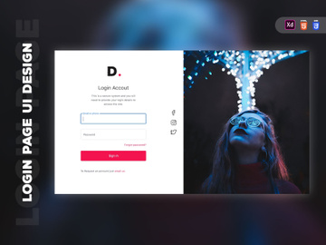 login page template