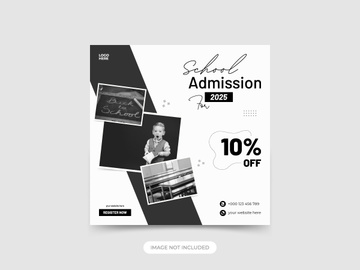 School Admission Social Media Post And Web Banner Template