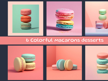 Colorful macarons desserts