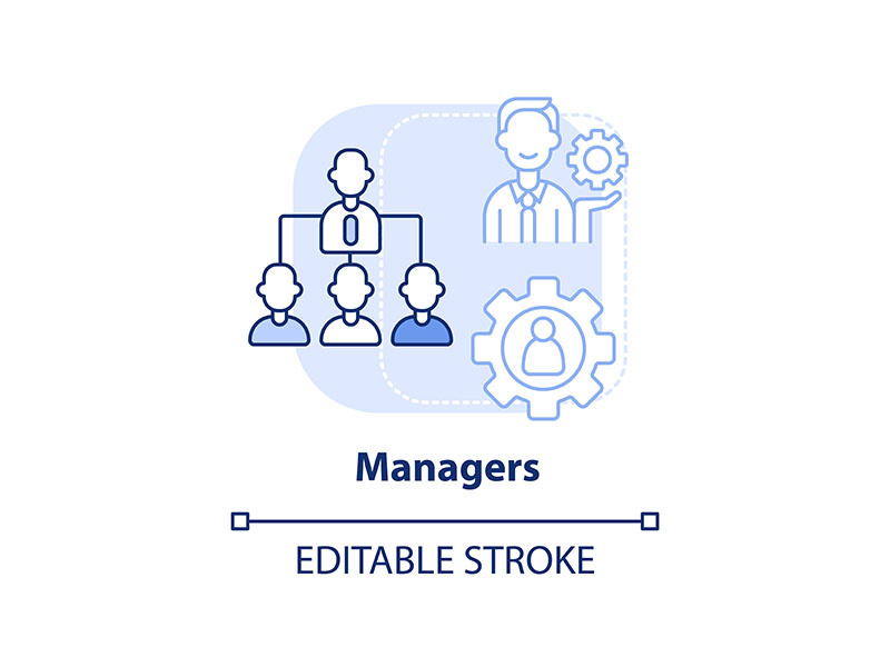 Managers light blue concept icon by bsd studio ~ EpicPxls