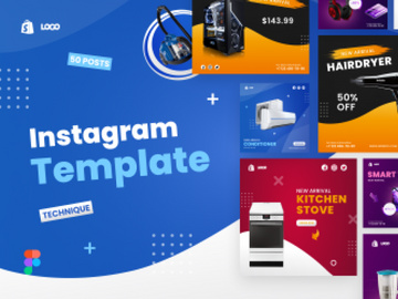 Template for social networks hardware store