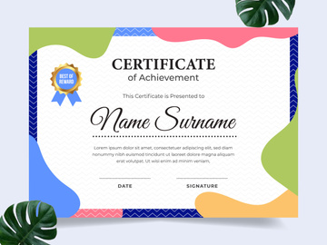 Modern certificate design template