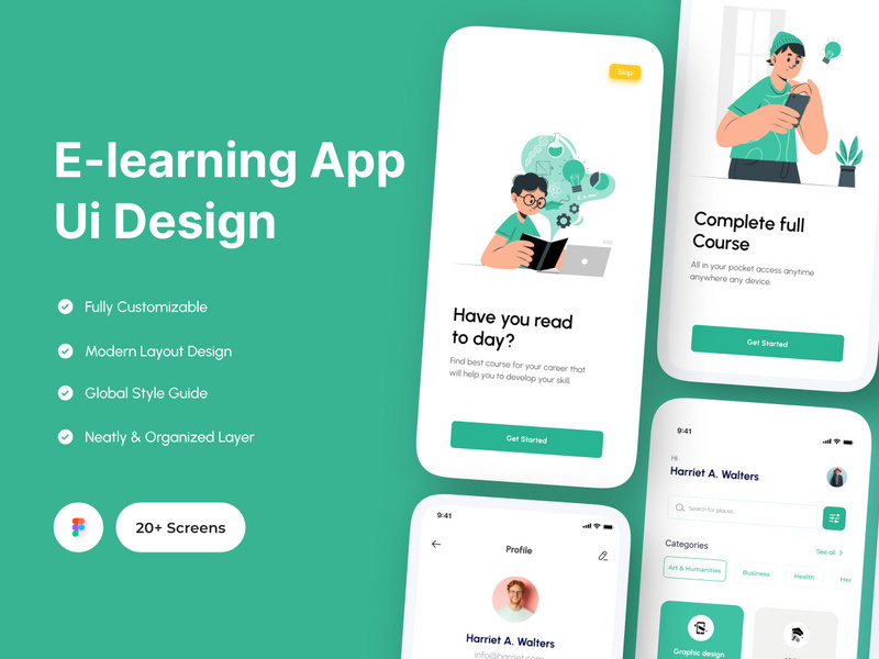 E-learning App Ui Design by UX Lab ~ EpicPxls image.