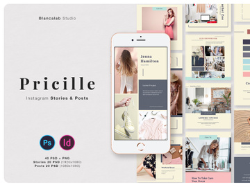 PRICILLE Instagram Pack | INDD, PSD