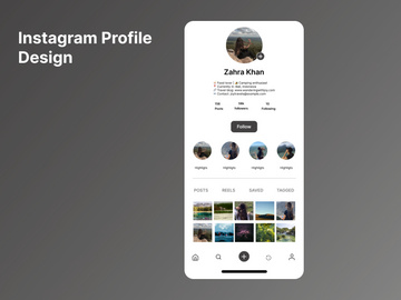 Instagram Profile UI design