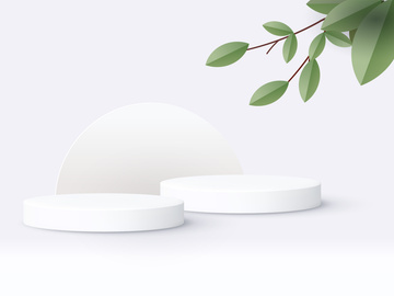 mockup render show, stand 3d minimal podium, geometric platform product display stage.