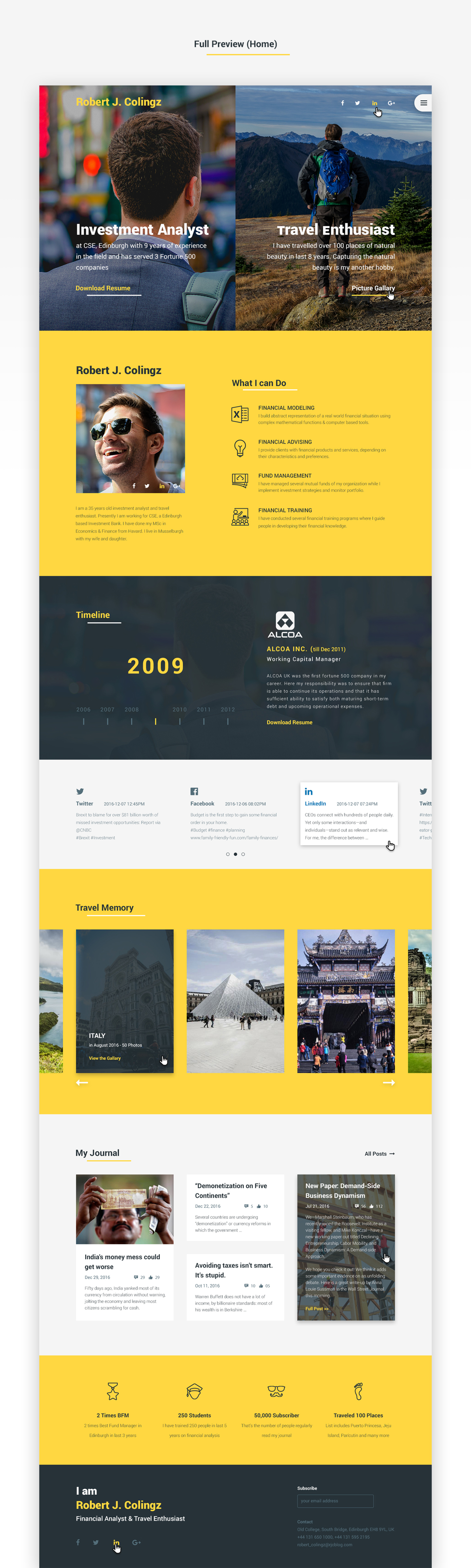 Colingz - Personal Website Template [PSD]