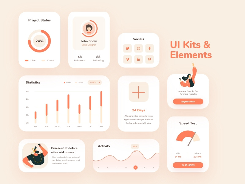 UI Kits & Elements by The Dev Pixels ~ EpicPxls