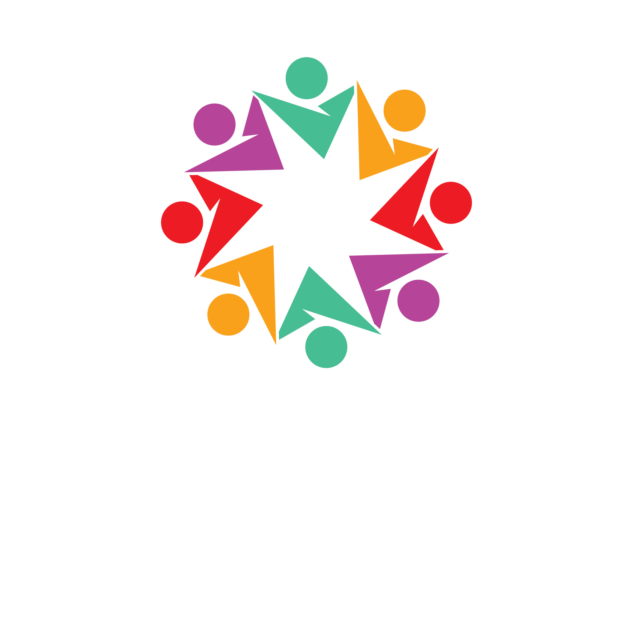 community logo design colorful with  logo vector icon