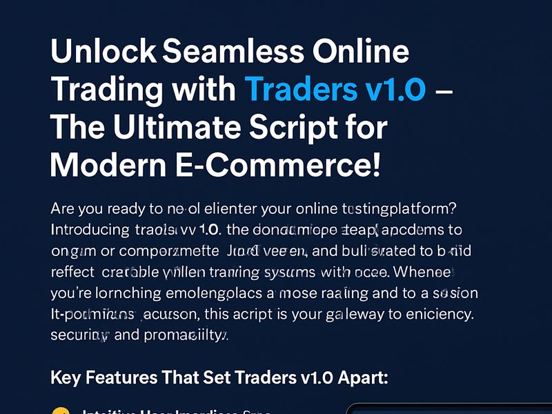 Traders v1.0 - the online trade's script by Uilarax ~ EpicPxls