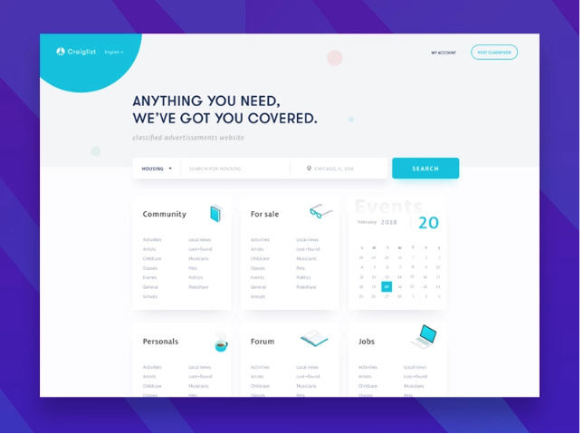 克雷格列表的重新设计--草图赠品(Craiglist redesign - Sketch Freebie)插图