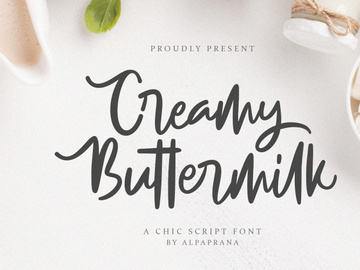 Creamy Buttermilk - Casual Handwritten Font