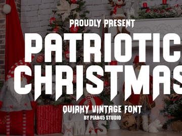 Patriotic Christmas - Quirky Vintage Font