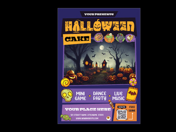 Halloween Cake Party Flyer