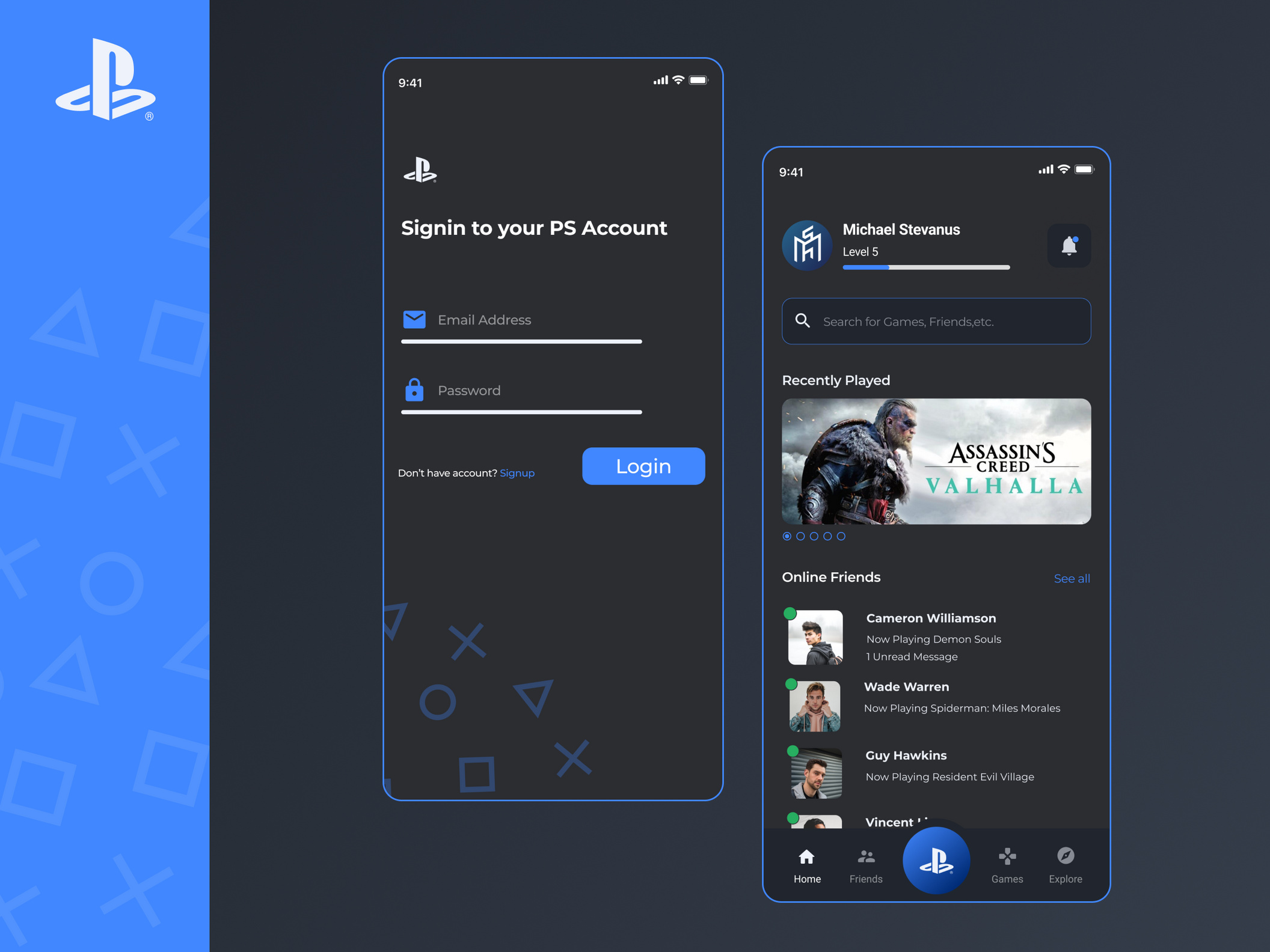 游戏机应用设计(Playstation App Design)插图5