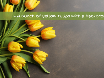 A bunch of yellow tulips with a background.