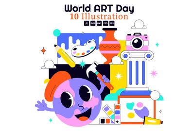 10 World Art Day Illustration
