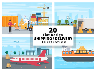 20 Delivery Container Truck or Plane Transportation