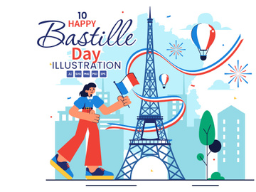 10 Happy Bastille Day Illustration