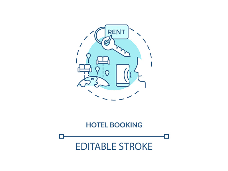 Hotel booking concept icon by bsd studio ~ EpicPxls