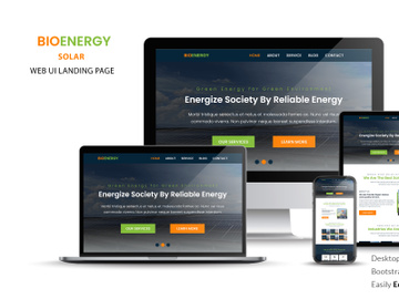Solar Energy web UI landing page template