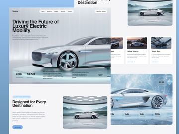 Luxury Electric Car Website UI Design | Futuristic Landing Page