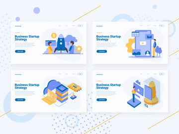 Business Startup Website Illustration Header