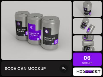 Soda Can Mockup
