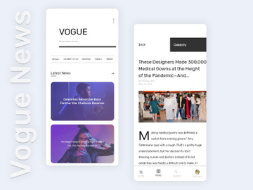 VOGUE News App Ui kit