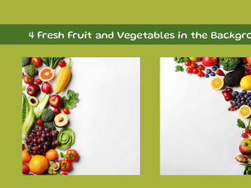 Fresh Fruit, Vegetables and Berries in the Background