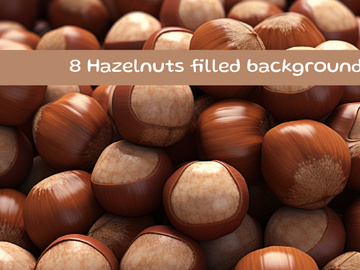 Hazelnuts filled background